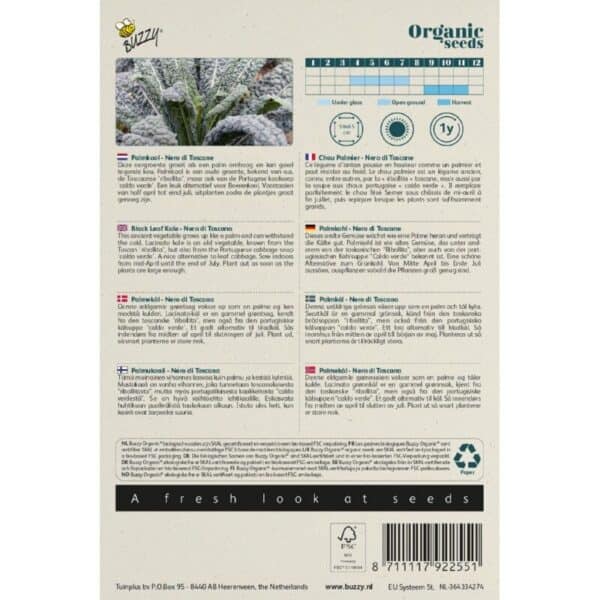 Buzzy Organic Palmkool Nero di Toscana BIO