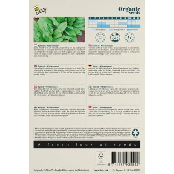Buzzy Organic Spinazie Winterreuzen BIO