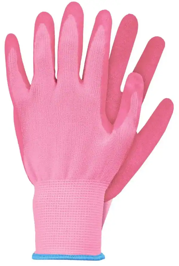 Werkhandschoen Roze Latex Maat L