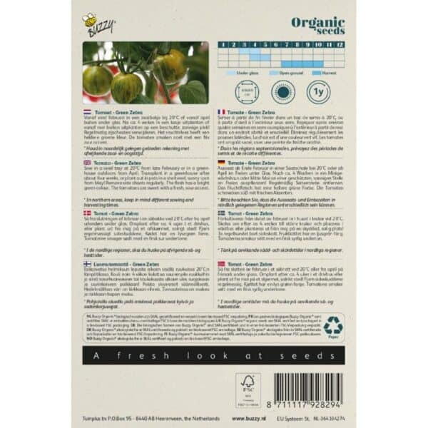 Buzzy Organic Tomaat Green Zebra BIO